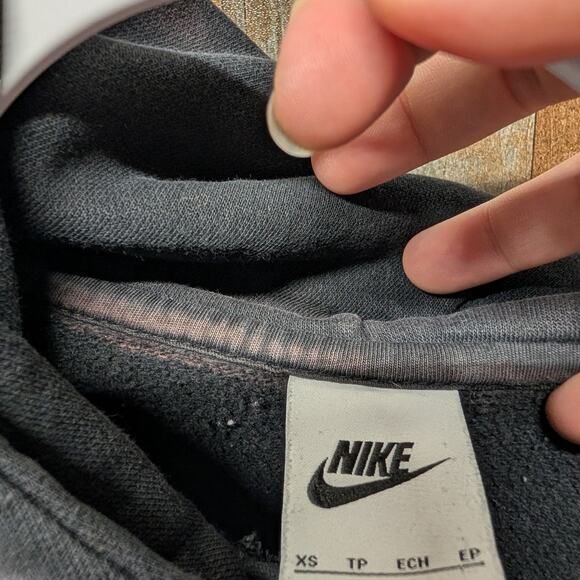 Modern Y2K Nike Center Check Hoodie Sweatshirt - Picture 4 of 7